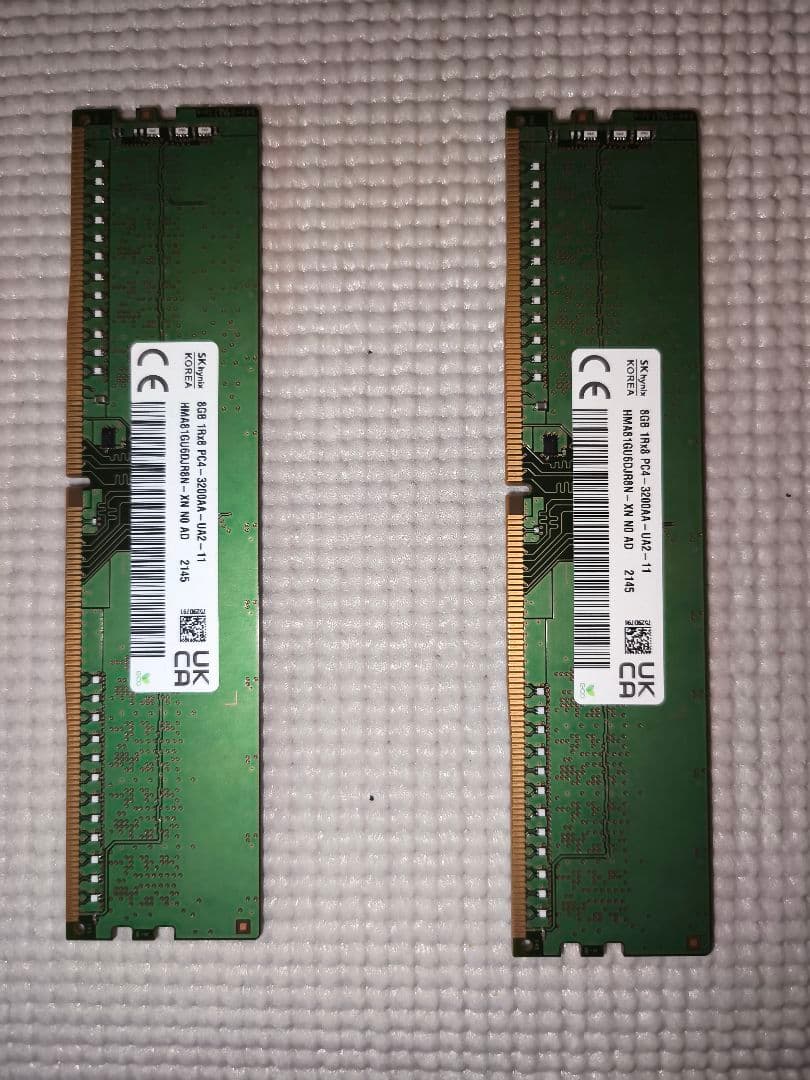 SK hynix DDR4-3200 (PC4-25600) 8GB 2枚セット
