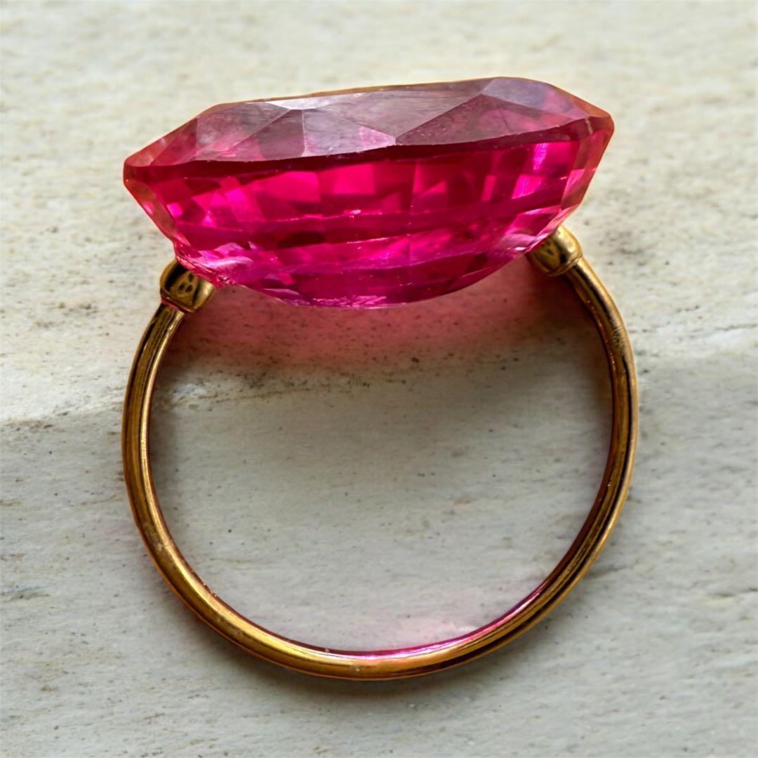 大粒ルビーのキャンディリング