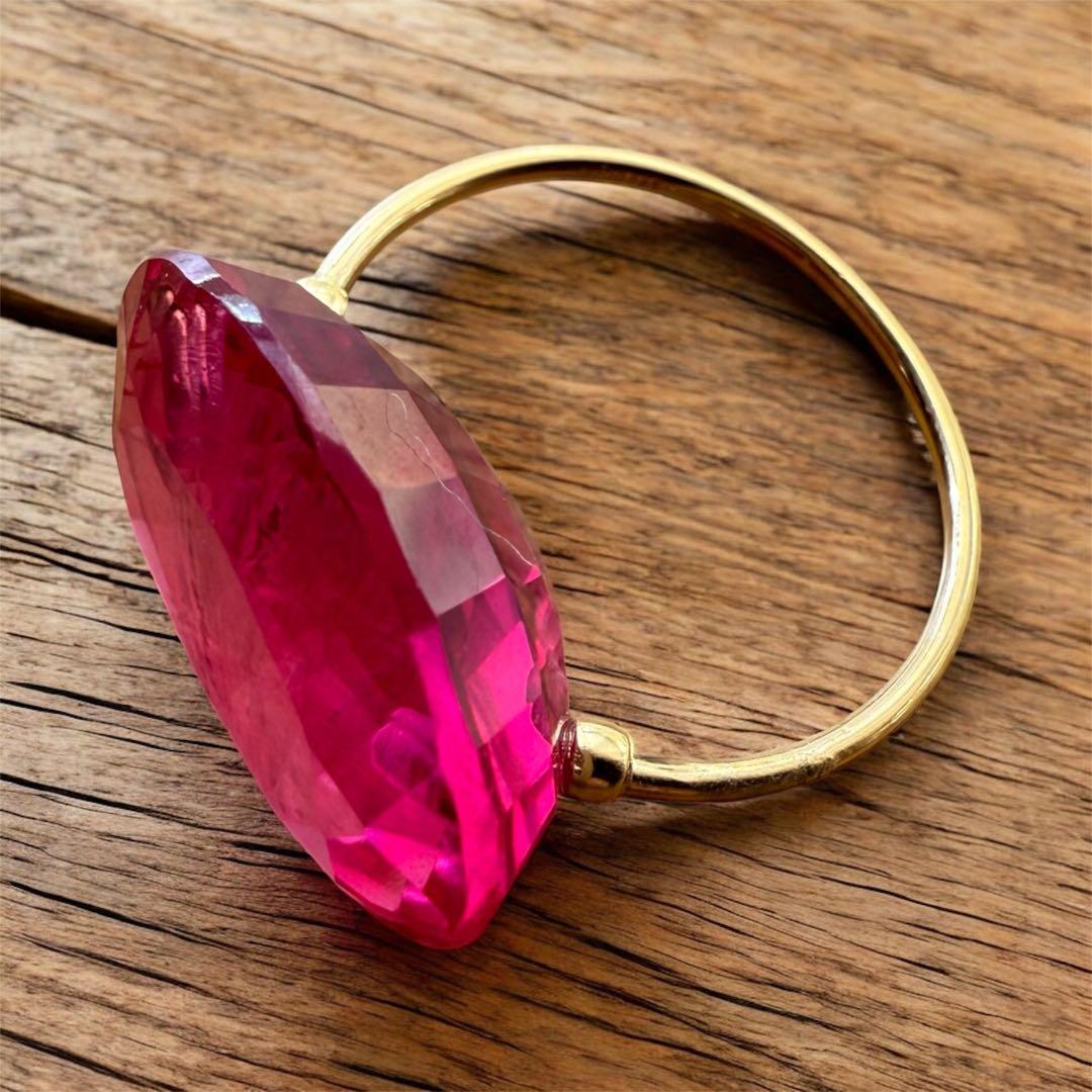 大粒ルビーのキャンディリング