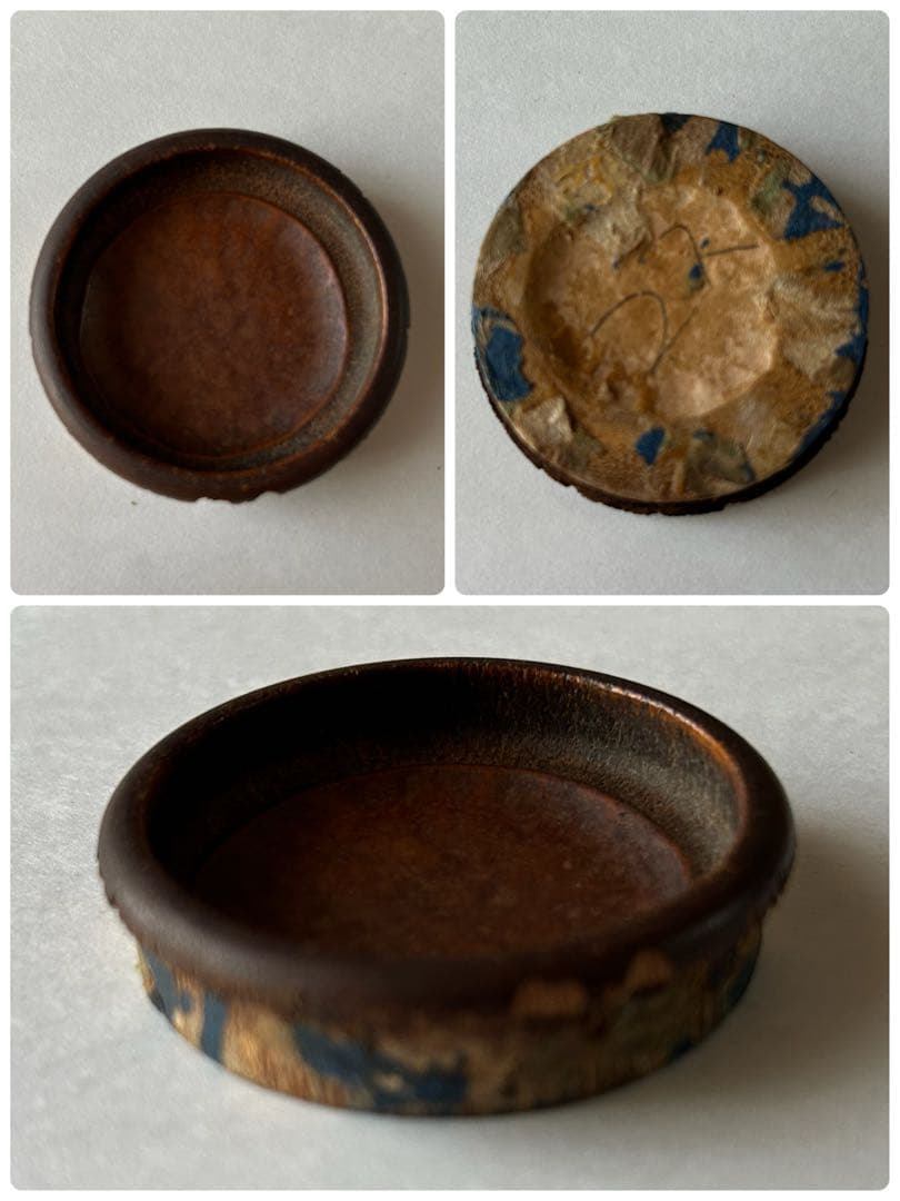 【48】【襖 引き手】  煤竹節丸引手 4個 (中古・難有)