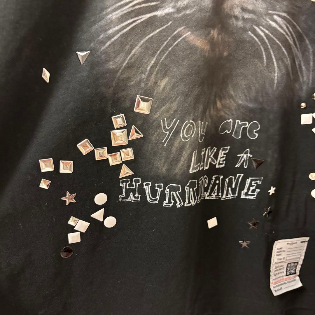 maison mihara yasuhiro tシャツ 黒　猫　シール