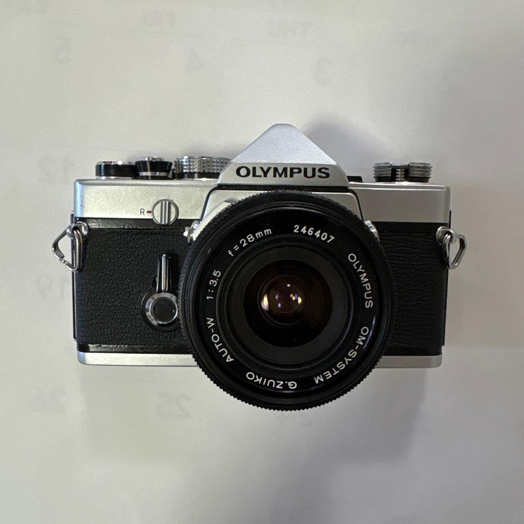 OLYMPUS OM-1 一眼レフカメラ　28ミリF3.5 付ジャンク