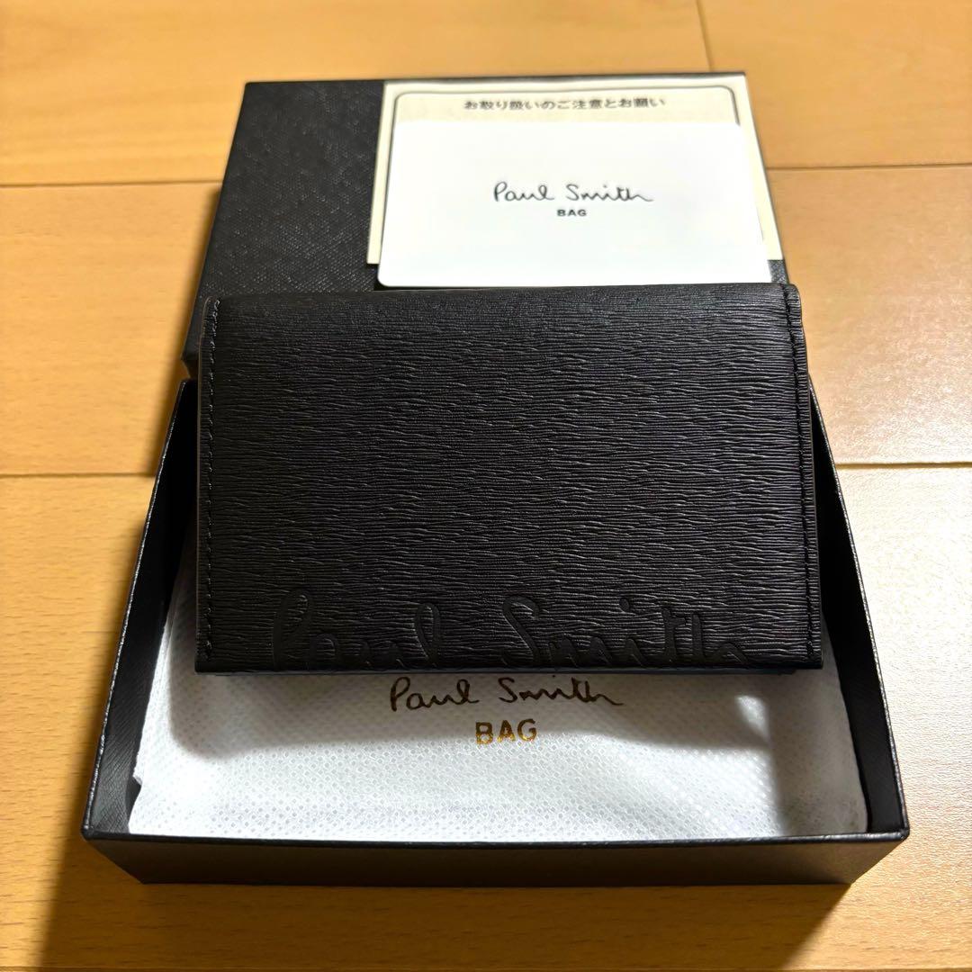 Paul Smith 現行品　クロップドロゴ　名刺入れ　新品未使用品　ブラック