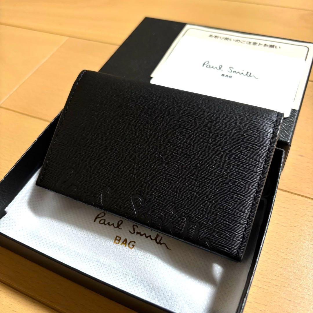 Paul Smith 現行品　クロップドロゴ　名刺入れ　新品未使用品　ブラック
