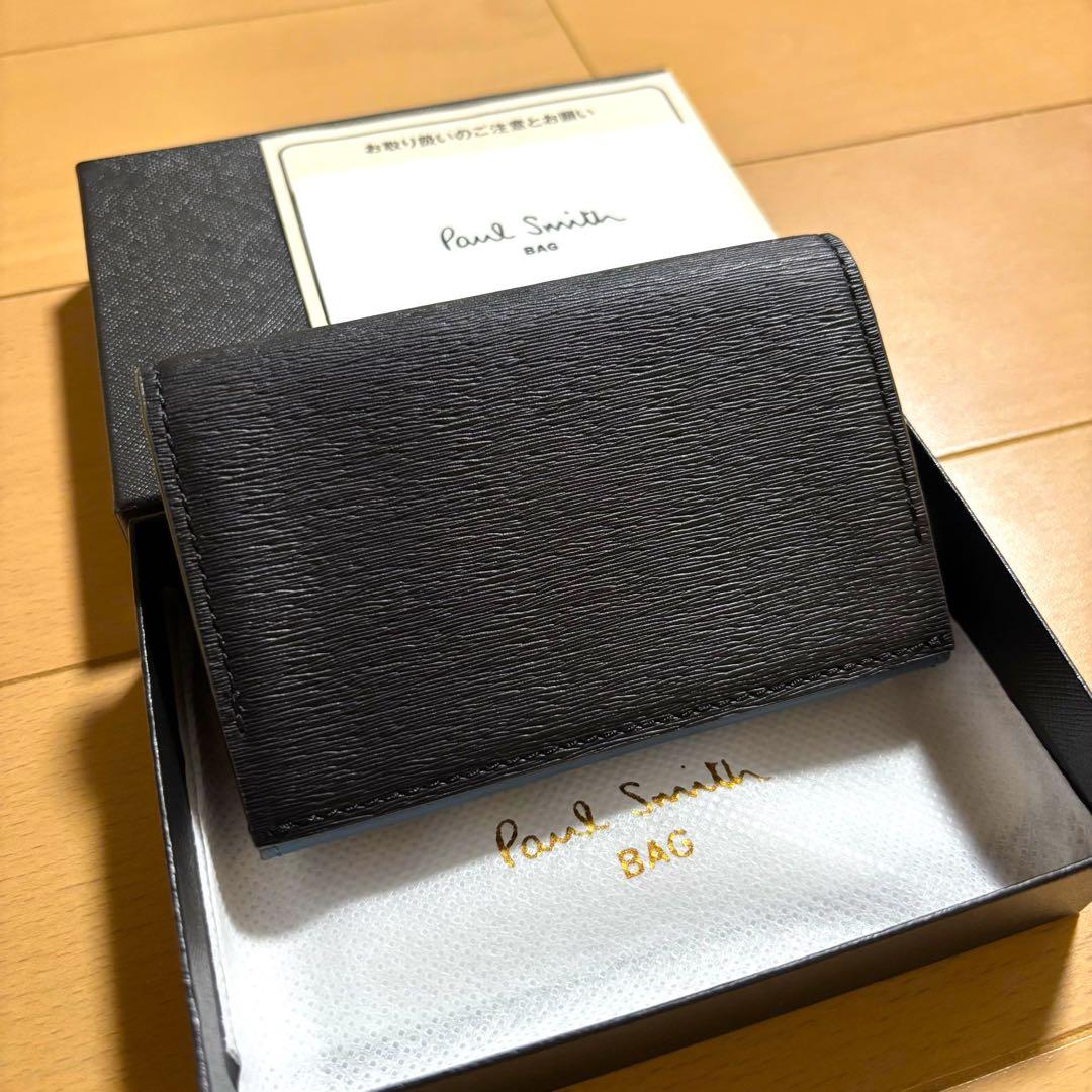 Paul Smith 現行品　クロップドロゴ　名刺入れ　新品未使用品　ブラック