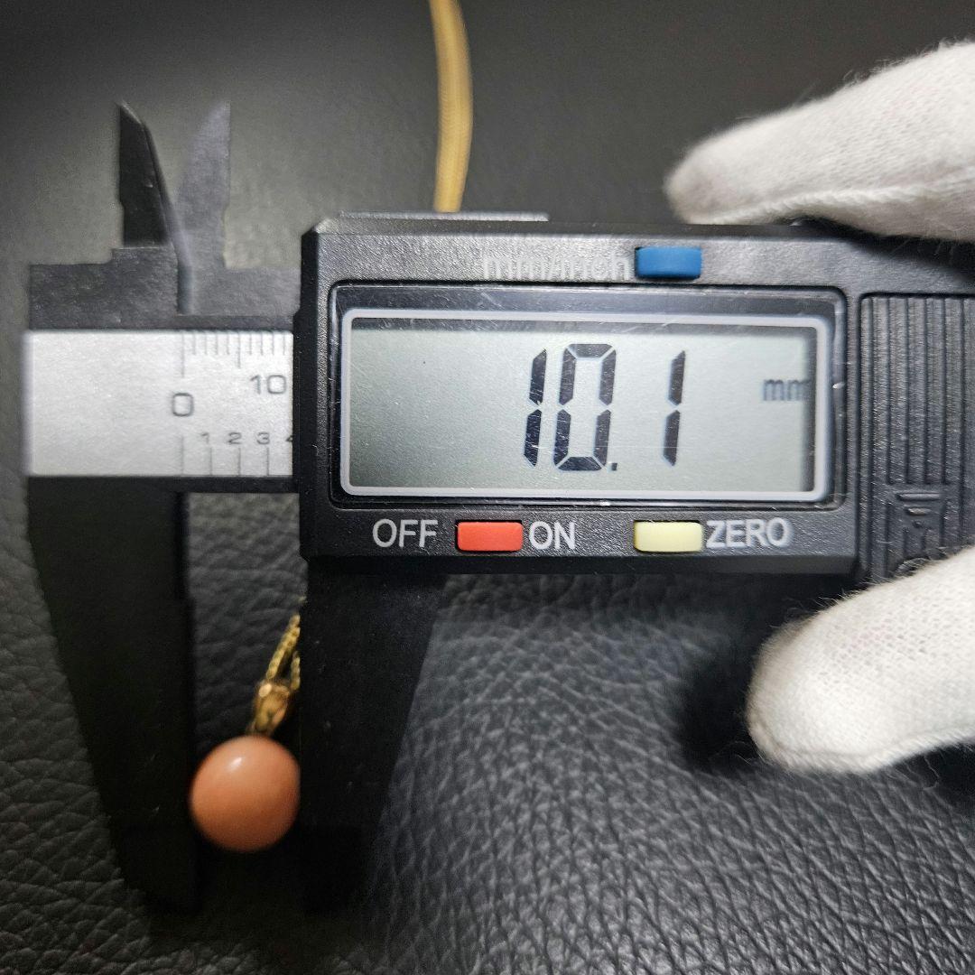 【美品】【重量3g】K18×赤珊瑚ネックレス