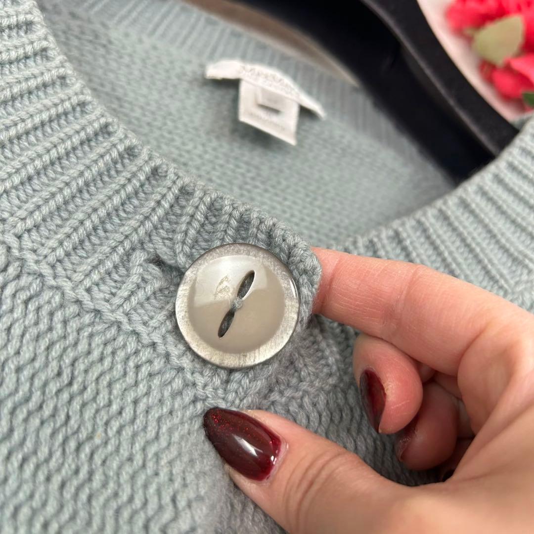 K661 美品 M マックスマーラ カシミヤ カーディガン ブルー レディース