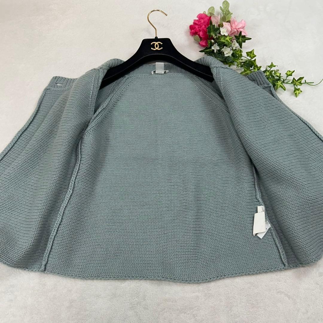 K661 美品 M マックスマーラ カシミヤ カーディガン ブルー レディース