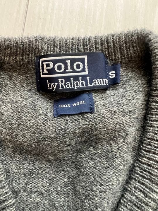ラルフローレン　ポロ　ベスト　グレー　未使用　S ウール