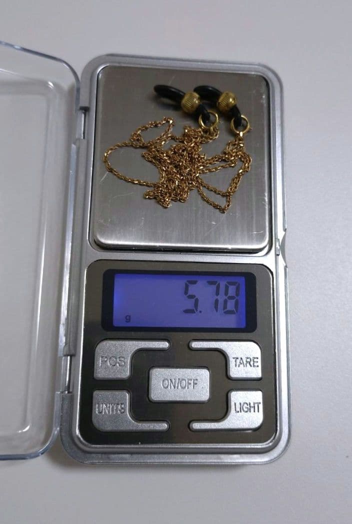 18金　メガネチェーン　チェーンネックレス