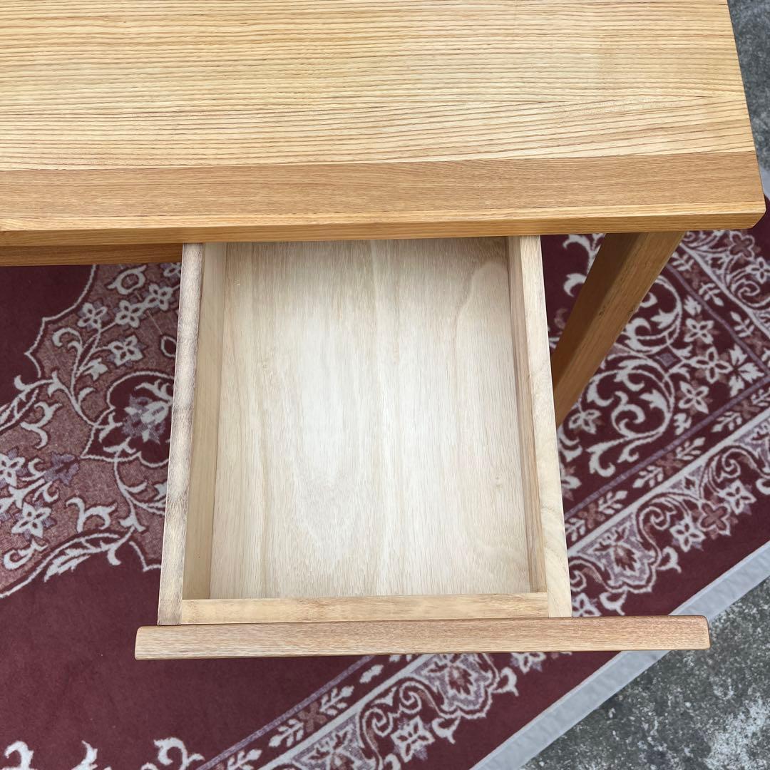 無印良品 MUJI ◾️タモ材 引き出し2杯 木製デスク 机 無垢材 木製家具