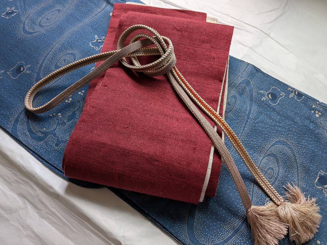 【竺仙】　奥州小紋　千鳥　浴衣