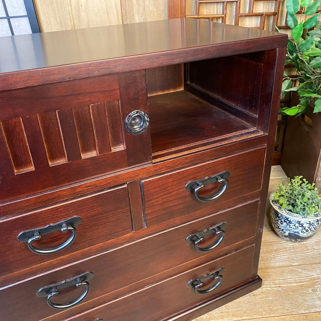 大幅値下げセール中！民芸家具桐材多引き出しチェストタンスA56㎝×58㎝木製収納