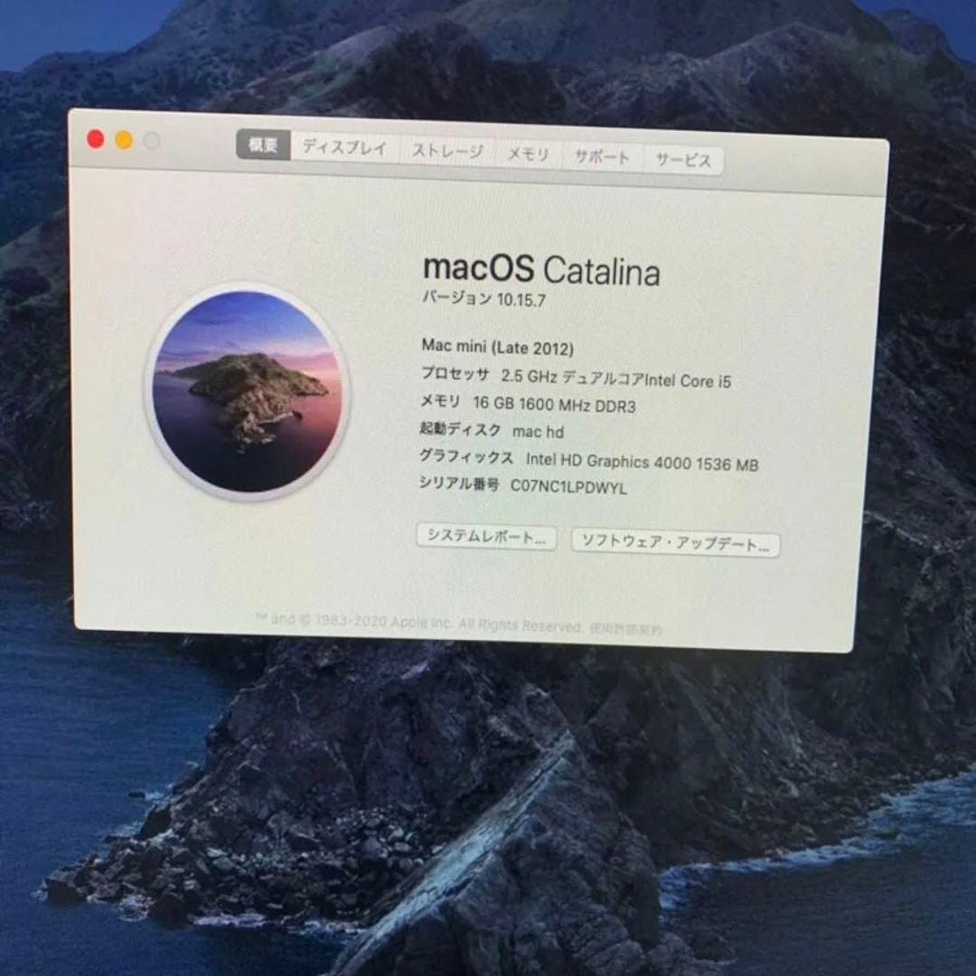 ミニPC Apple Mac mini MID A1347 Corei5