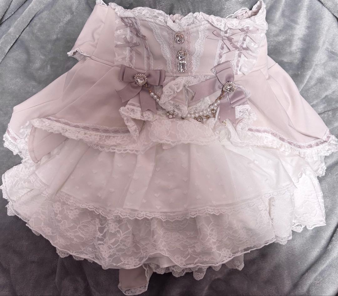 はしごカシュクールスカート ピンク LIZLISA