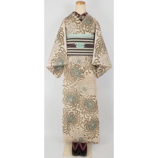 竺仙　紬浴衣（キングサイズ）乱菊