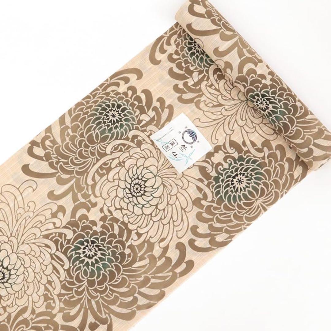 竺仙　紬浴衣（キングサイズ）乱菊