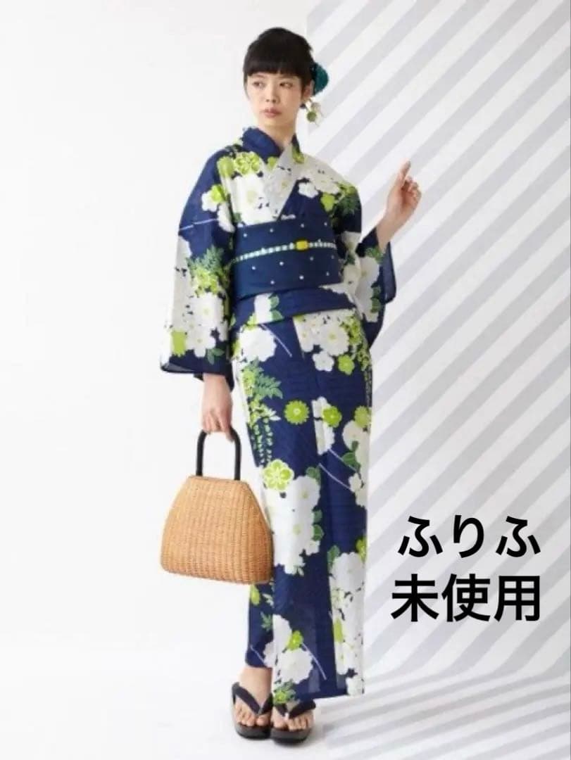 サ*ー様 【未使用】ふりふ　浴衣　夏着物　《オマケ兵児帯付き》