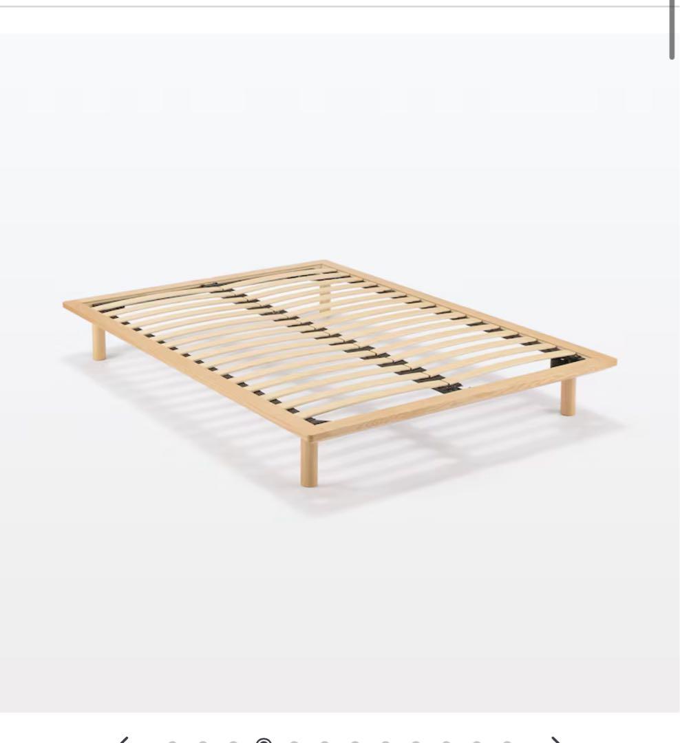 無印良品　ベッドフレーム　セミダブル・オーク　脚付　直接お引き取り 解体済