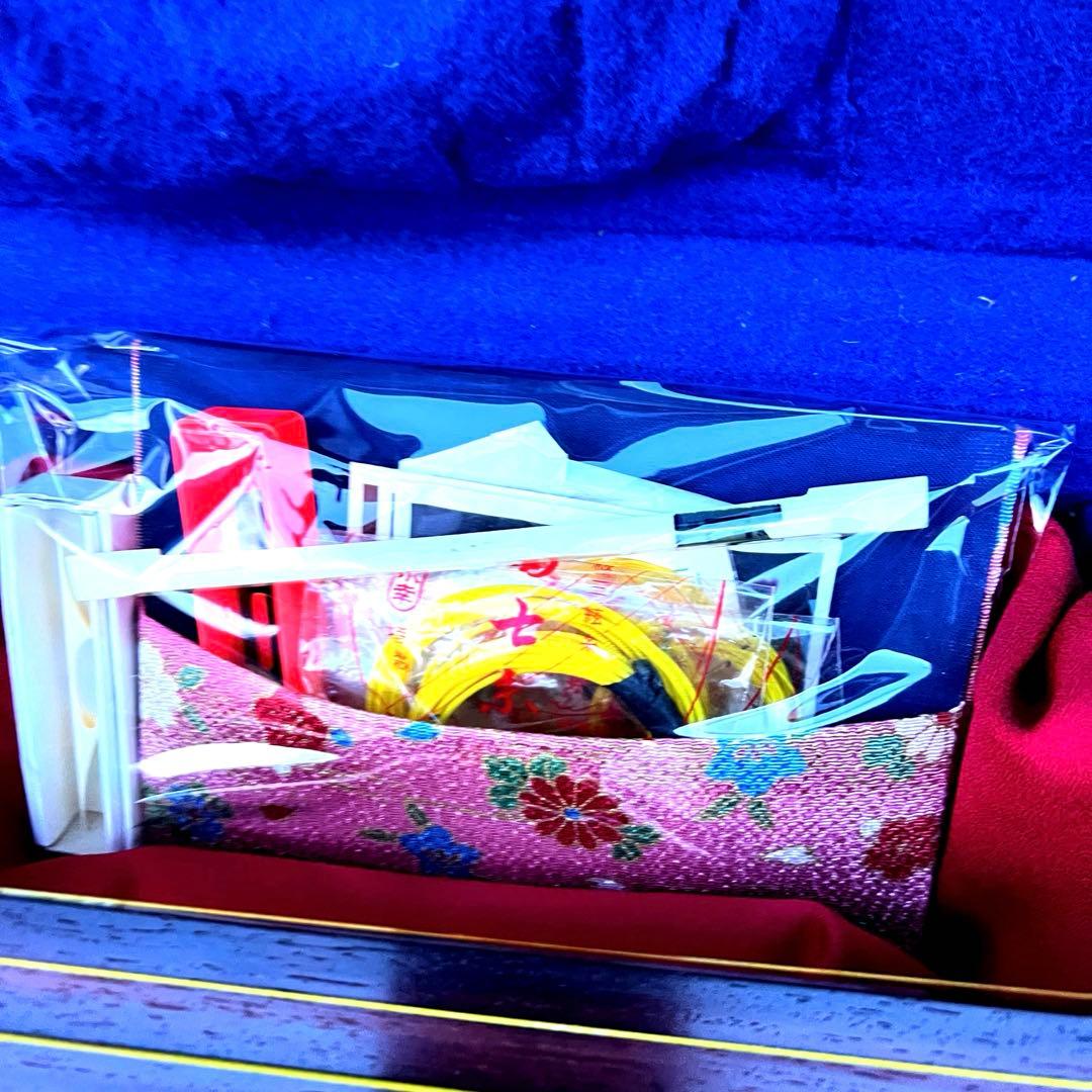 木製 津軽三味線 花柄装飾 ハードケース付属品付き