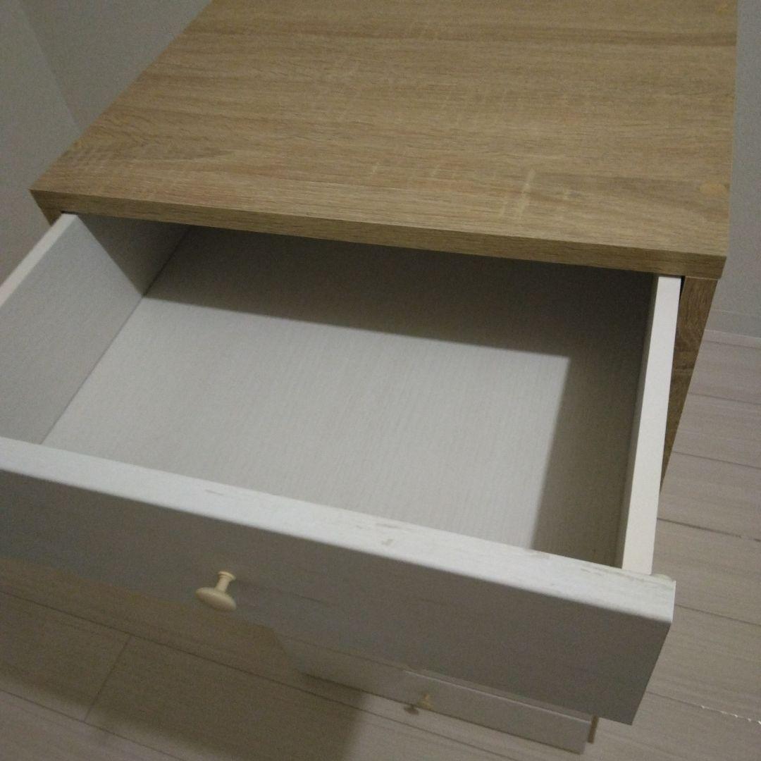 カ*ン様 ニトリ　6段チェスト ホワイトと木目調