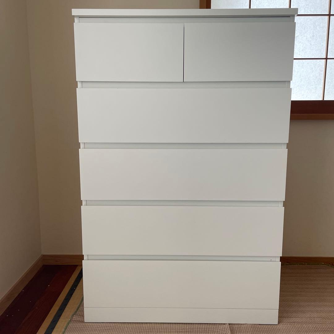 【送料込】IKEA マルム チェスト 洋タンス　5段　引き出し6つ