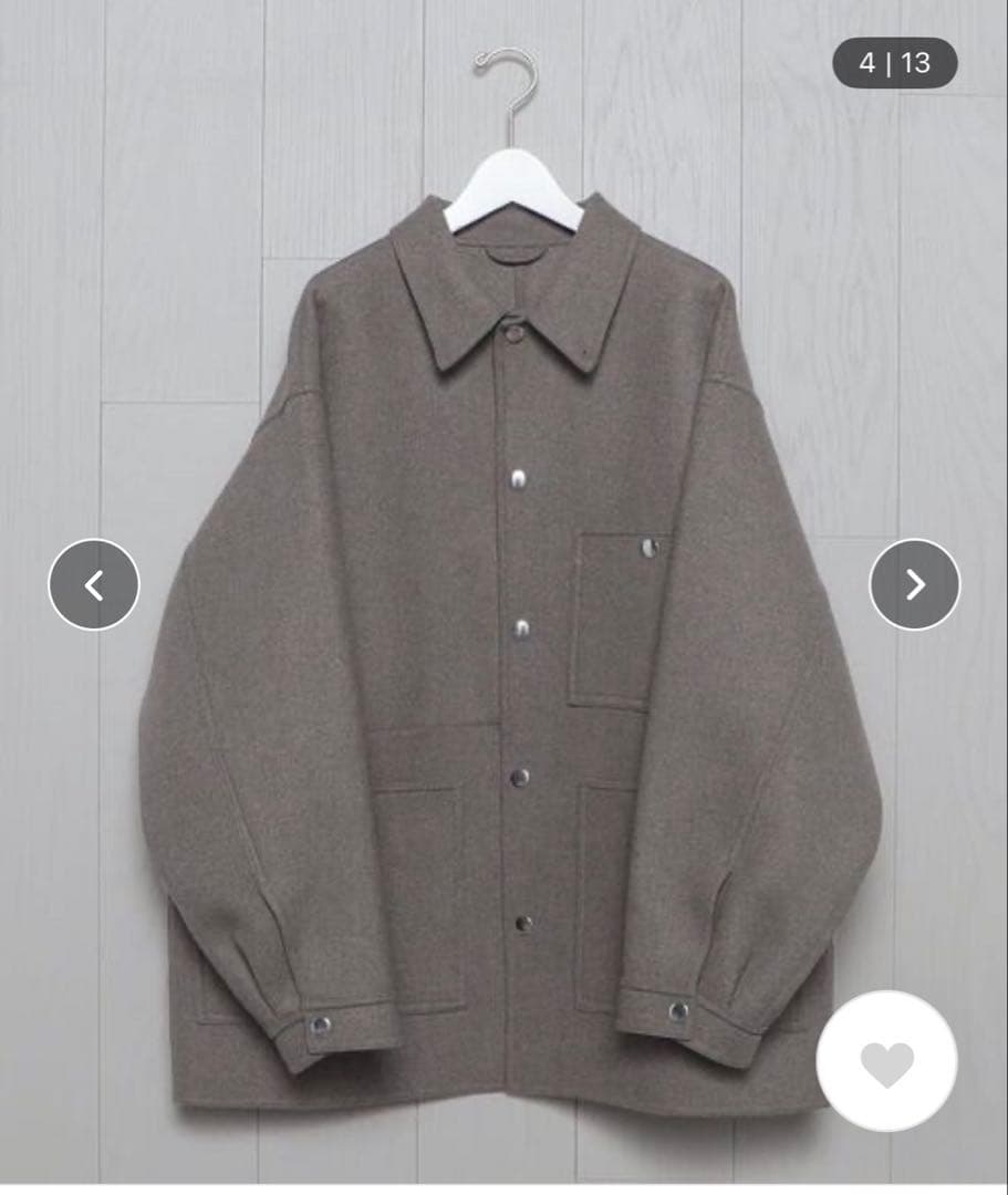 ジャケット・アウター <H> WOOL CASHMERE MELTON COVER ALL BEIGE