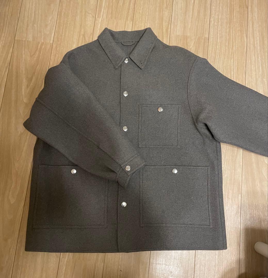 ジャケット・アウター <H> WOOL CASHMERE MELTON COVER ALL BEIGE