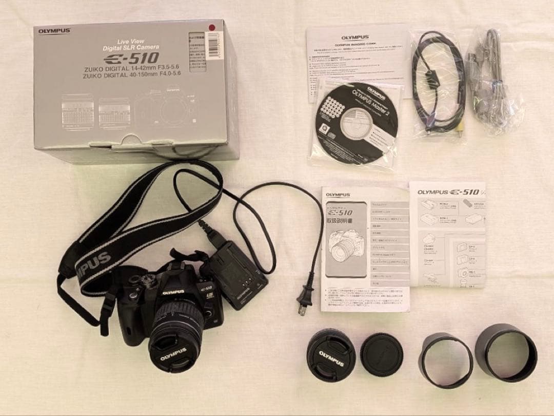 Olympus E-510 デジタル一眼レフカメラ レンズ2本付き　付属品付