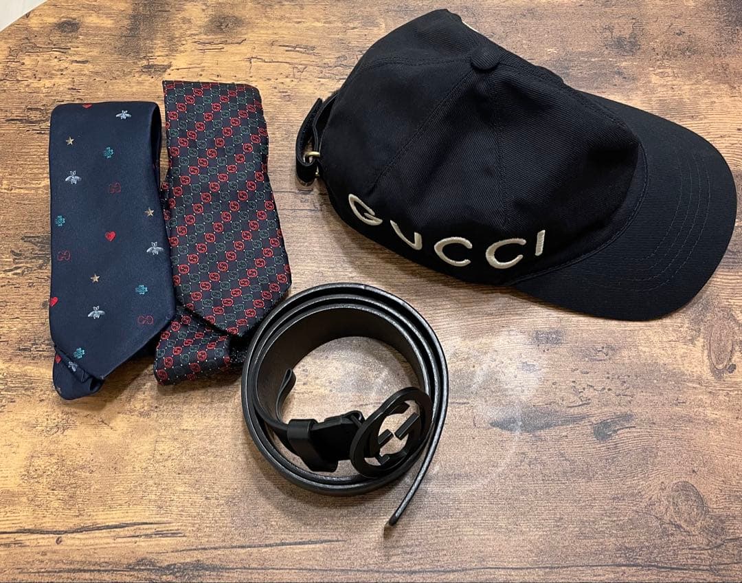 GUCCI セット 帽子 ネクタイ ベルト