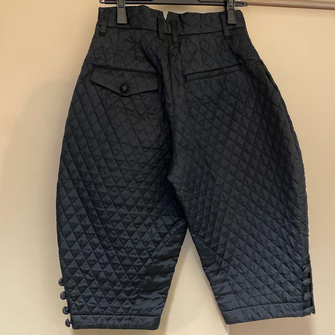 値下げ！！美品！ノワールケイニノミヤ　黒　キルティング　7分丈パンツ