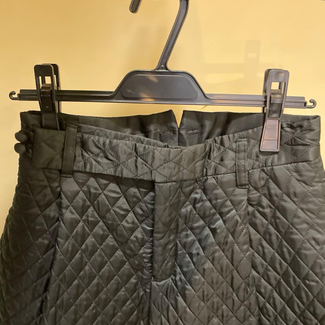 値下げ！！美品！ノワールケイニノミヤ　黒　キルティング　7分丈パンツ