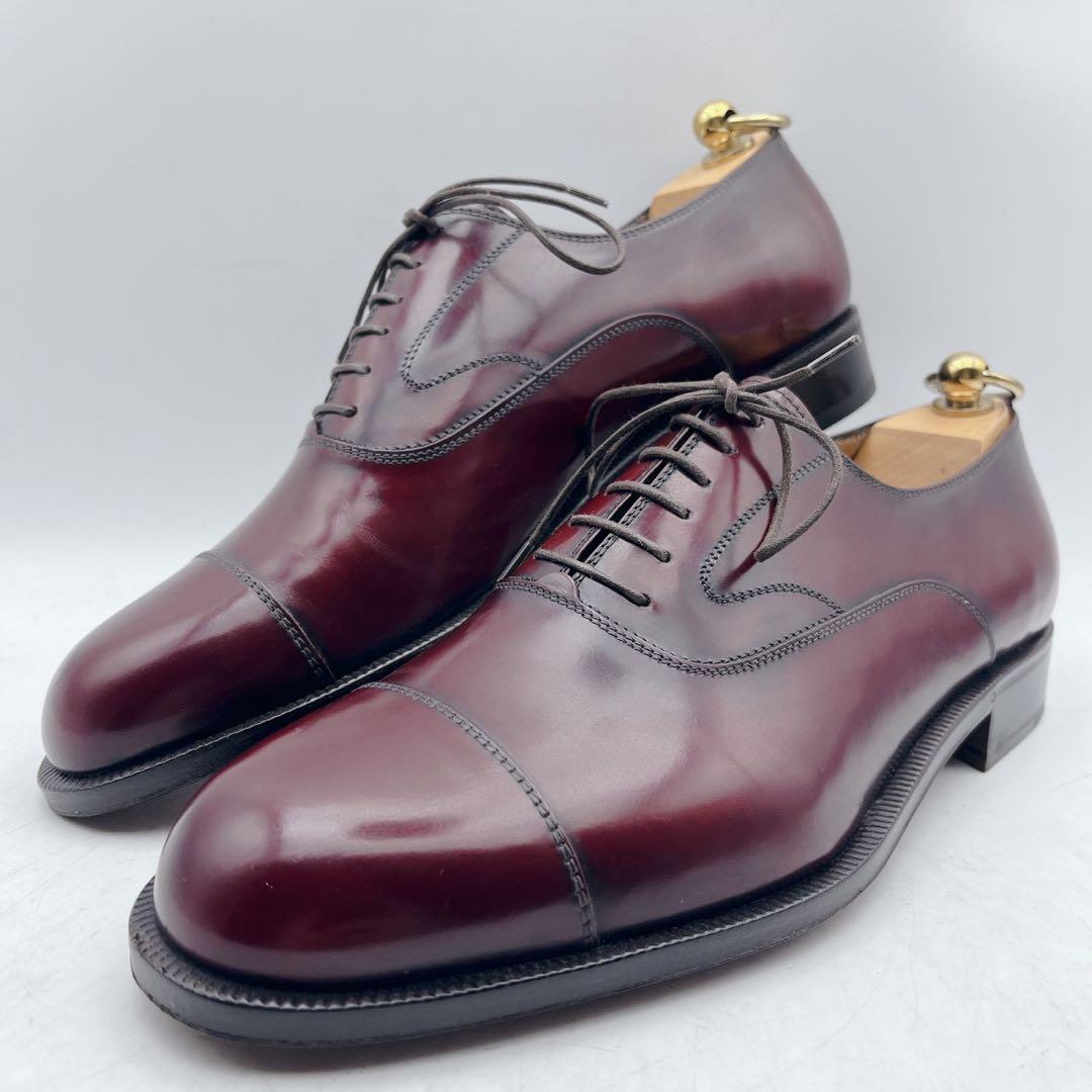 シューツリー付✨極美品✨サルヴァトーレフェラガモ ストレートチップ バーガンディ