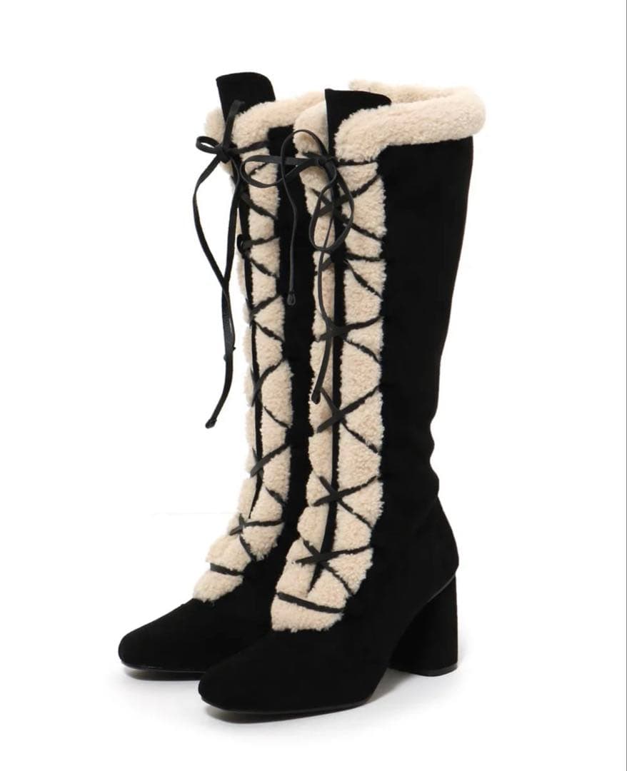 ANDMARY Rosalia lace up boots ブラック 38