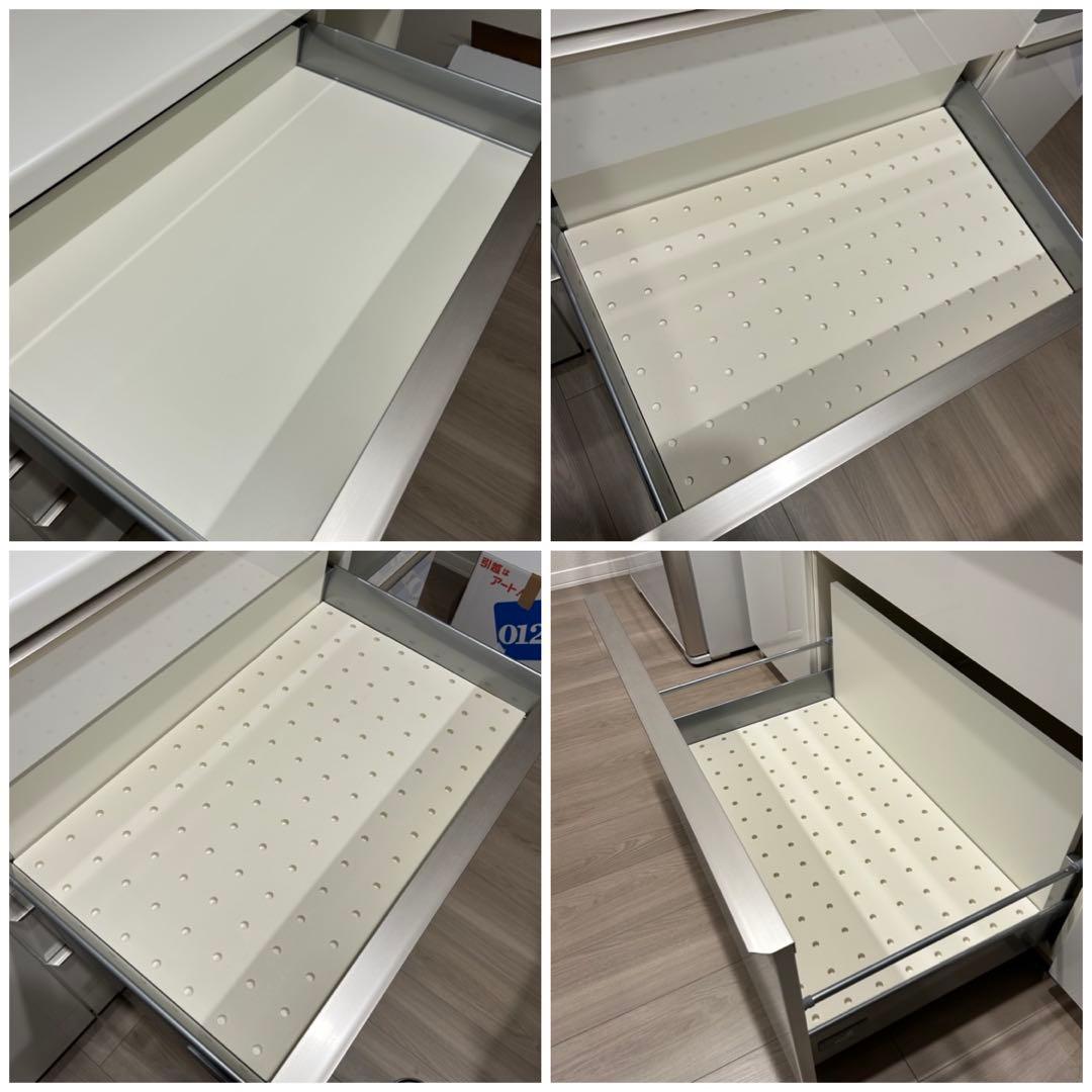 パモウナ　食器棚　160cm ホワイト