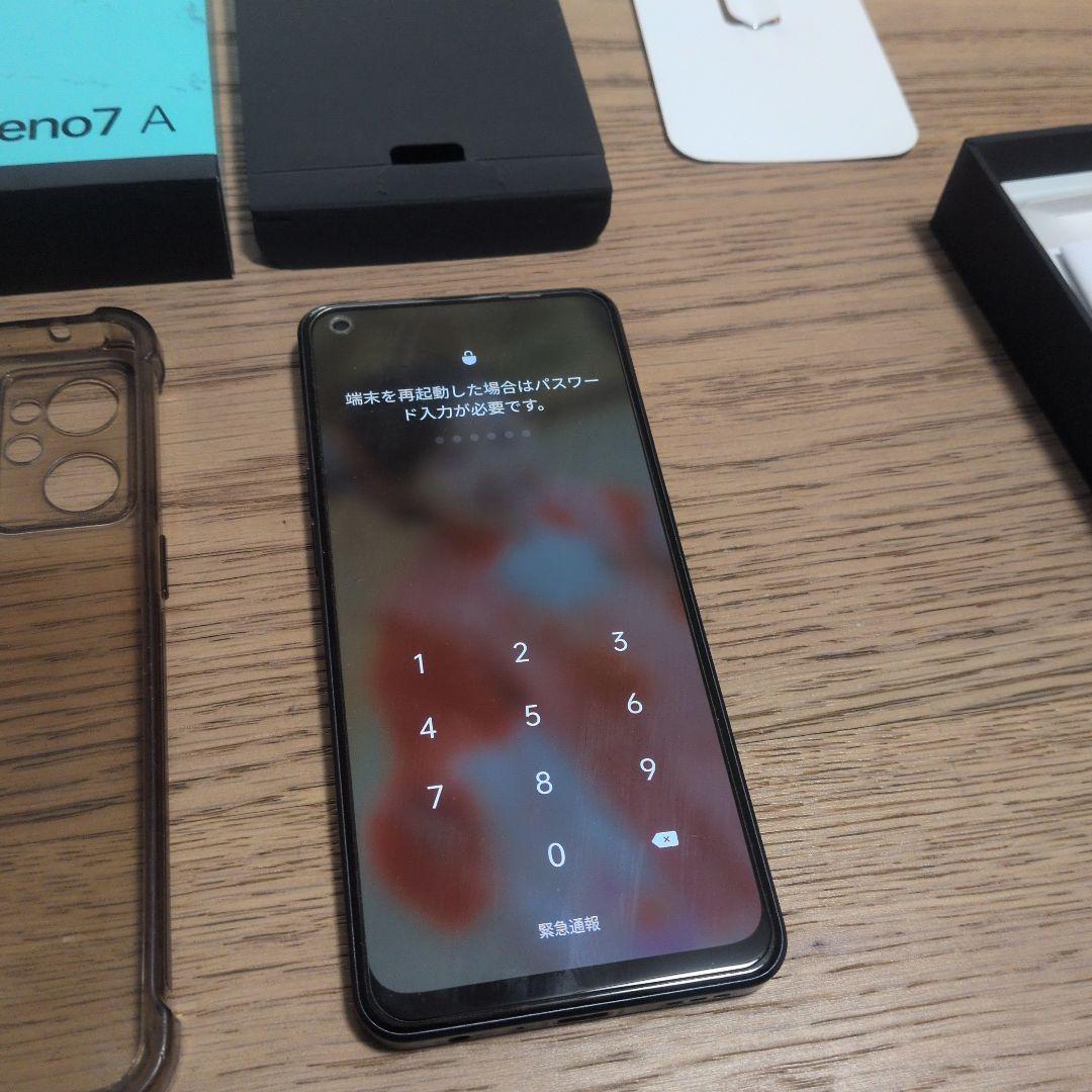 【美品】OPPO Reno7 A 128GB SIMフリー 付属品完備 ブラック