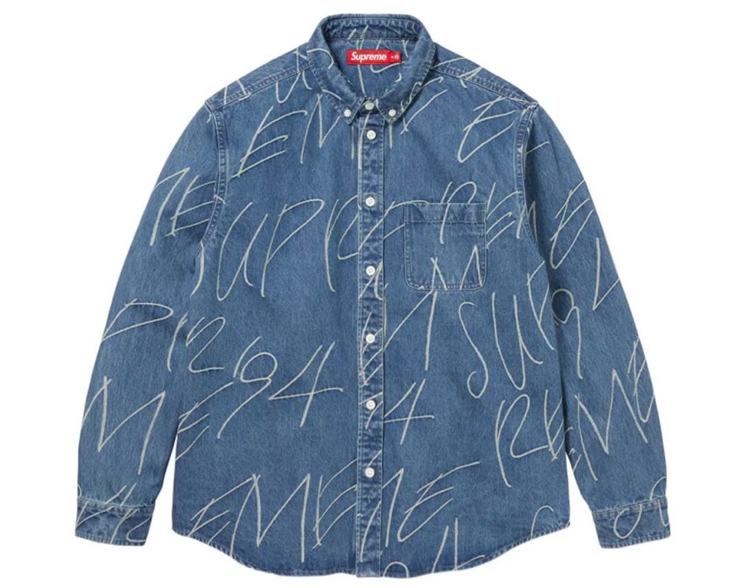 supreme デニム　シャツ　denim