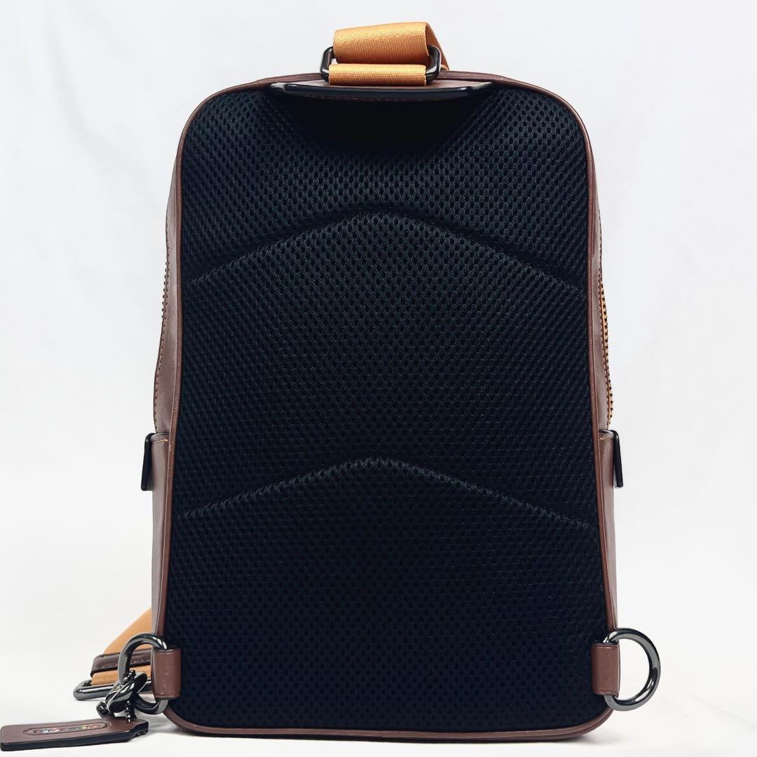 美品 COACH コーチ クロスボディ シグネチャー レザー マルチカラー