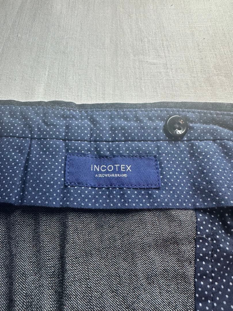 【美品クリーニング済】INCOTEX BLACK DENIMスラックス50