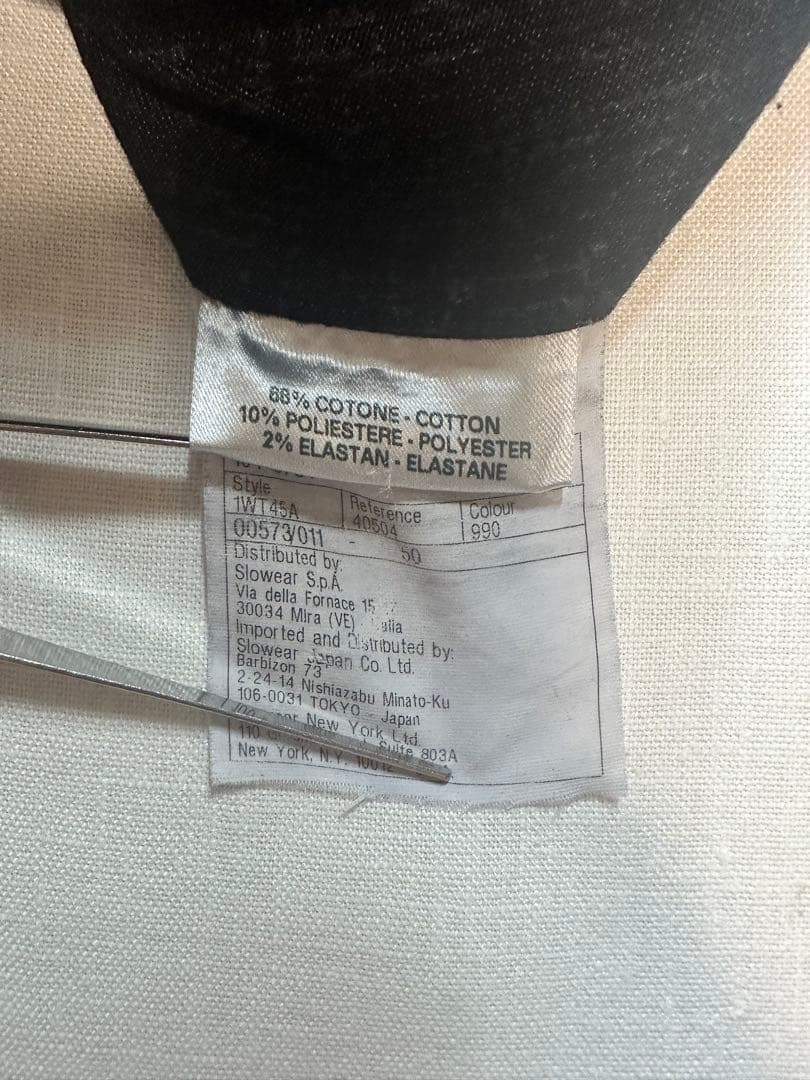 【美品クリーニング済】INCOTEX BLACK DENIMスラックス50