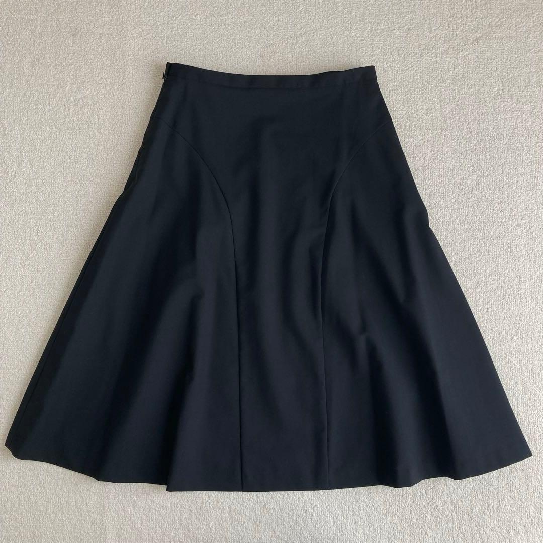 マーガレットハウエル　スカートスーツ セットアップ ブラック フレア