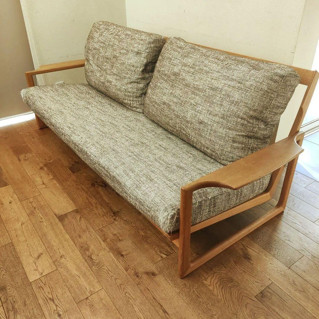 北欧 日進木工 geppo ゲッポ ソファ オーク材 ナラ材 木製ソファー