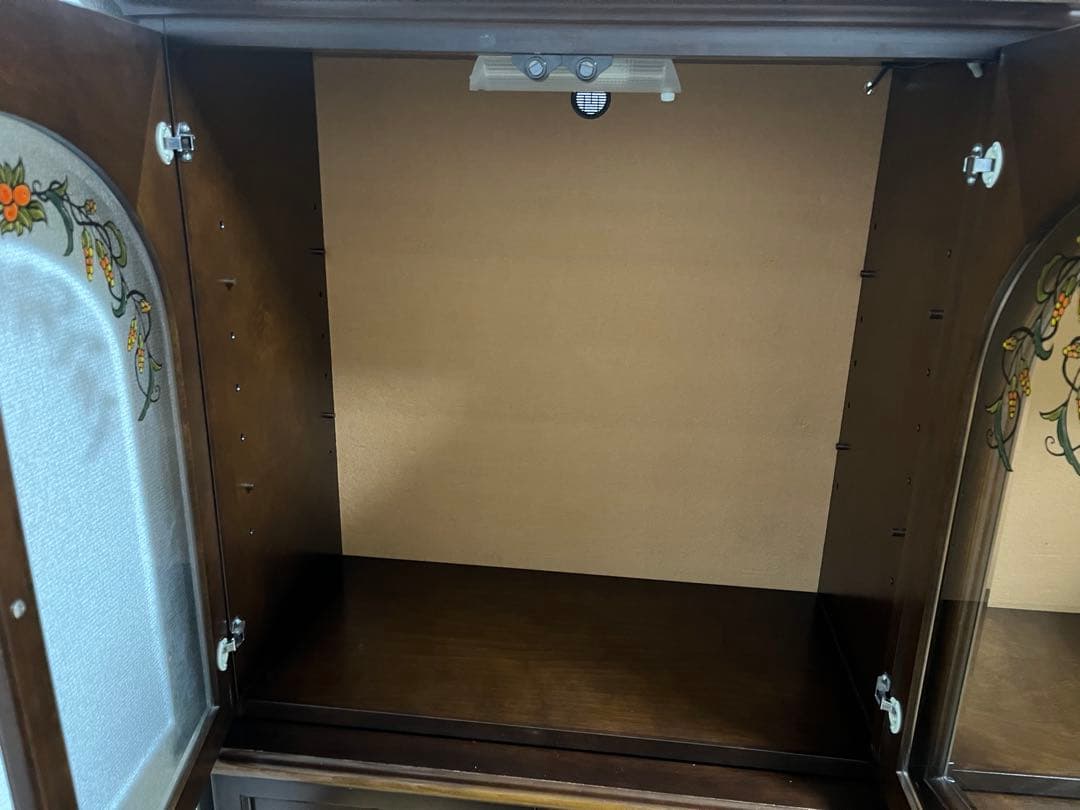 飛騨産業　キツツキ　穂高　木製キャビネット ガラス扉付き　USED 数日のみ