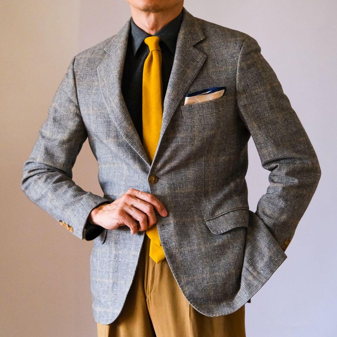 BRUNELLO CUCINELLIブルネロクチネリグレンチェックジャケット50