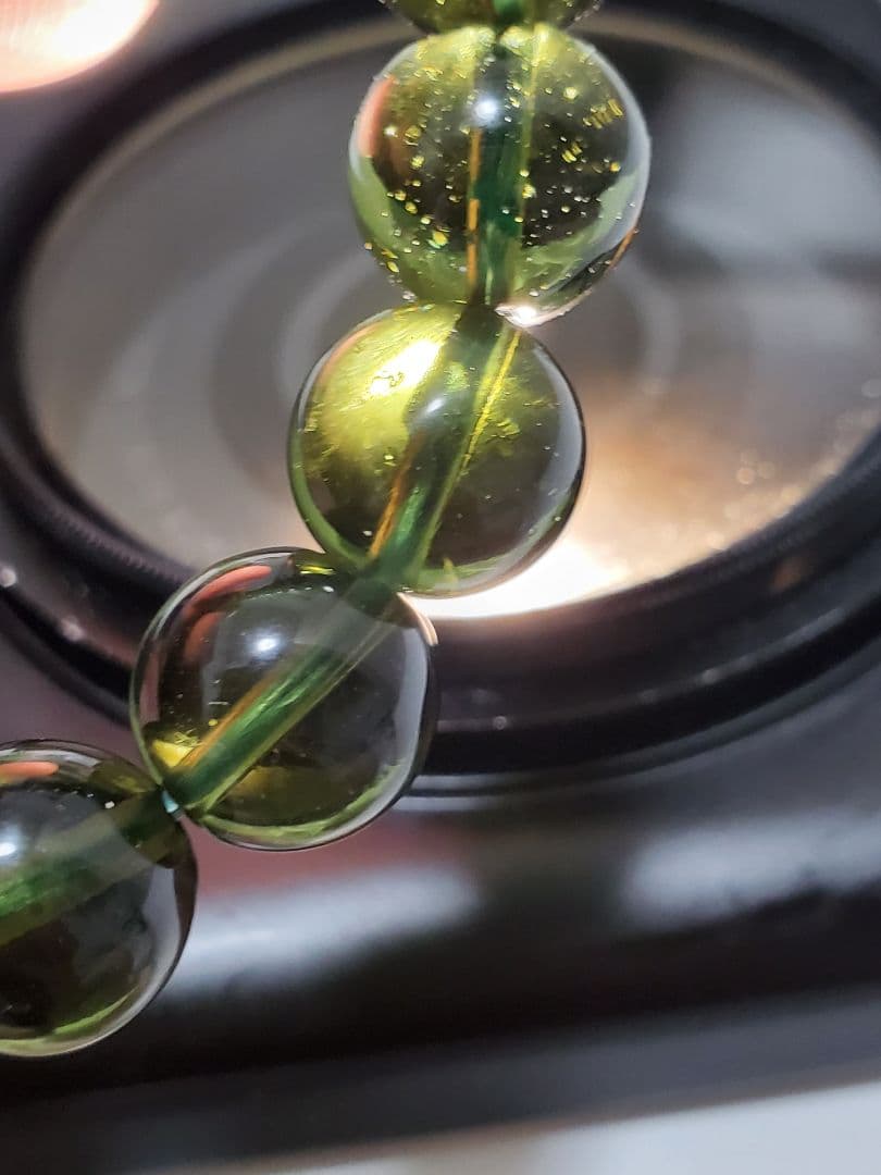 【10ミリアップ】モルダバイト　ブレスレット