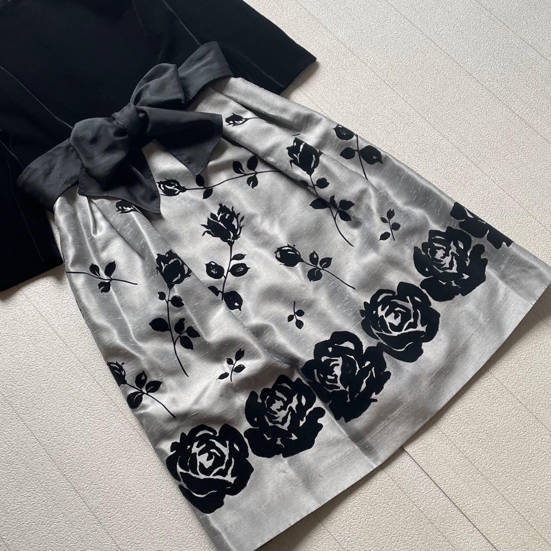 M'S GRACY ベロアドッキングワンピース　ローズ　38