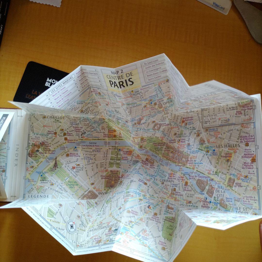 【レア】モンブラン　オリンピック　パリのマップ＆旅行ガイド地図