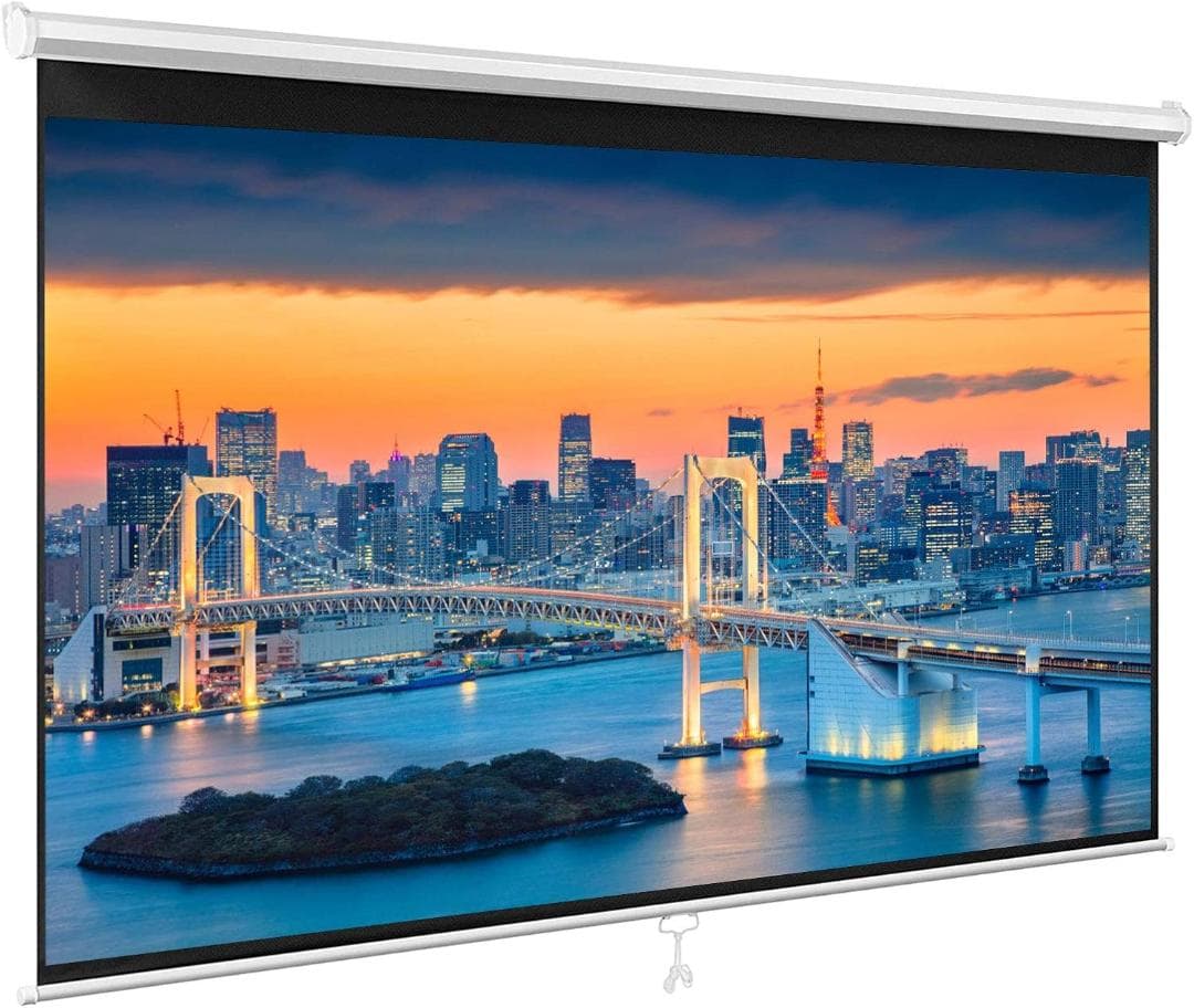 【美品】プロジェクター スクリーン 100インチ 4：3 4K フルハイビジョン