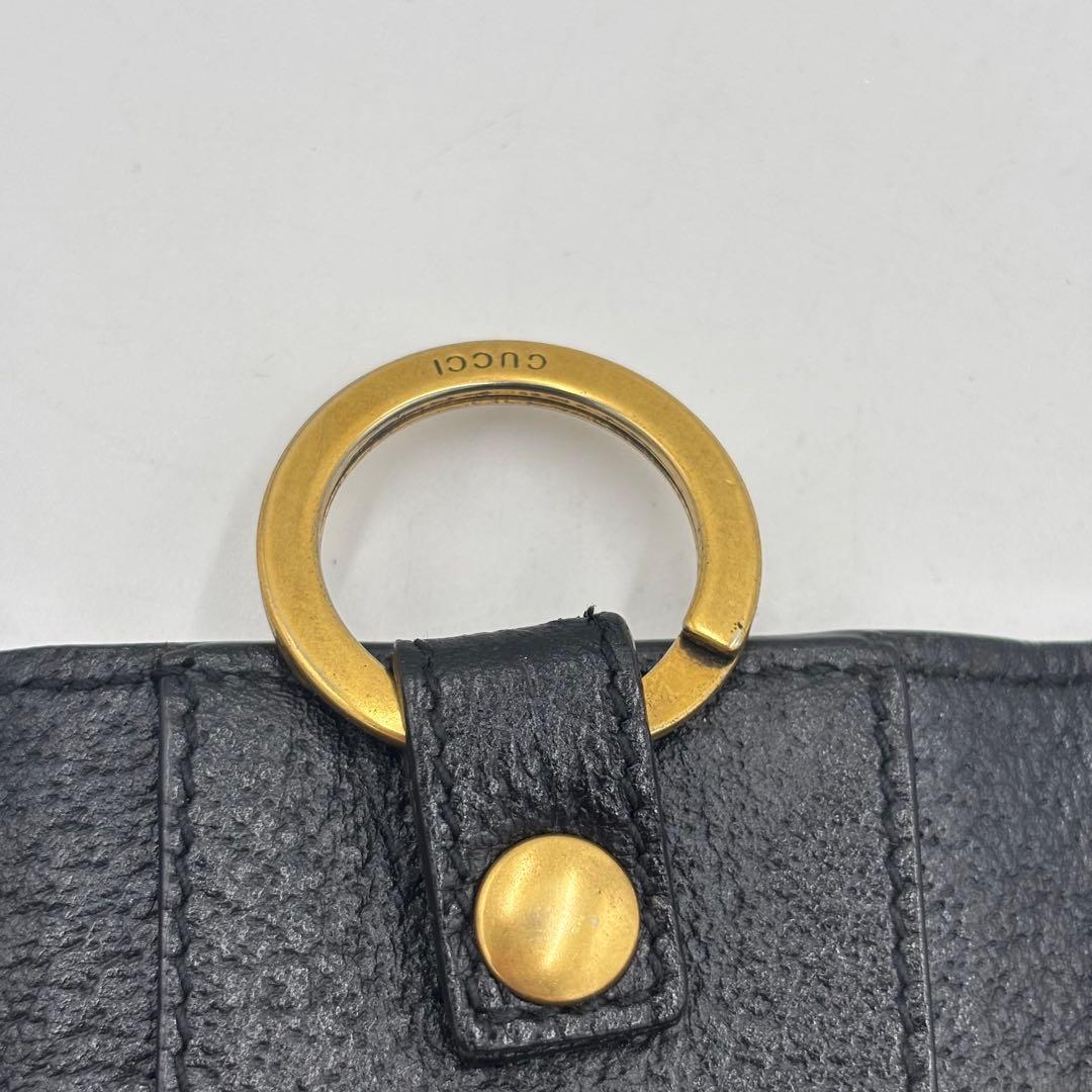 GUCCI グッチ マーモントGG レザー 6連 キーケース 鍵入れ ブラック