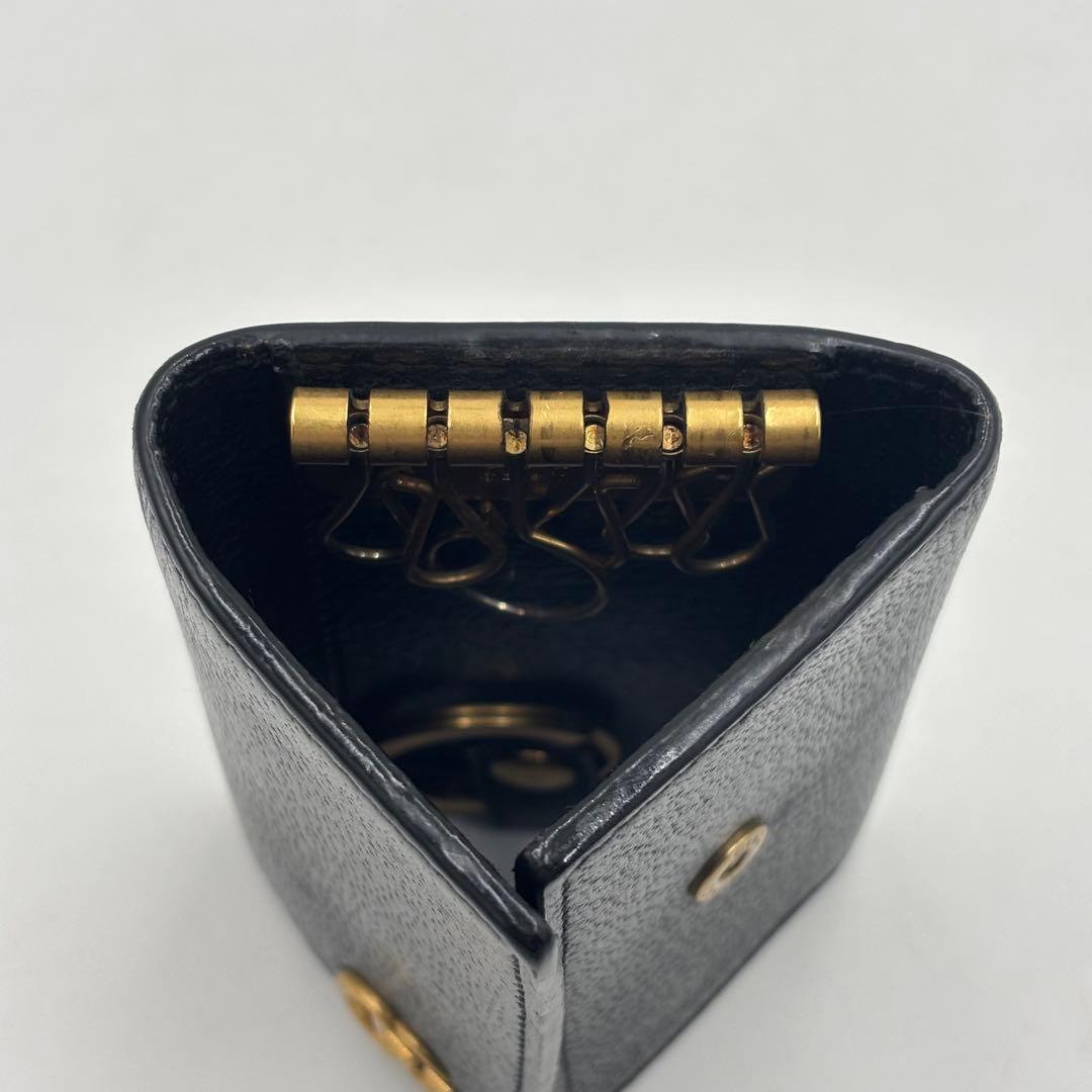 GUCCI グッチ マーモントGG レザー 6連 キーケース 鍵入れ ブラック